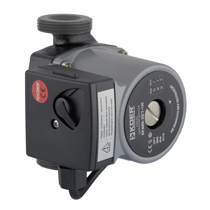 Насос циркуляційний Koer KP.GRS-25/7-130 (з кабелем, без гайок) (KP2796) Насос циркуляційний Koer KP.GRS-25/7-130 (з кабелем, без гайок) (KP2796)