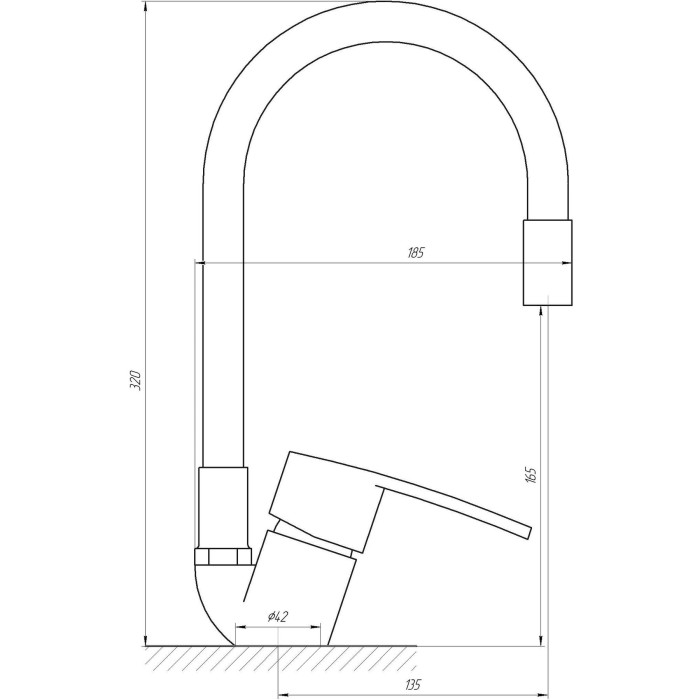 Змішувач для кухні DOMINO SIRIUS DSV-203SLR-Black Змішувач для кухні DOMINO SIRIUS DSV-203SLR-Black