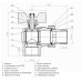 Кран кульовий кутовий з американкою SOLOMON 3/4″ ПОСИЛЕННИЙ B1043