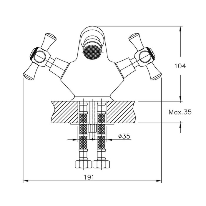Змішувач для біде Haiba Smes 162 (HB0371) Змішувач для біде Haiba Smes 162 (HB0371)