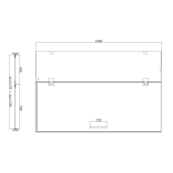 Двері в нішу Koer SR SD04-120x200-TR-01 прозоре скло Easy Clean 10мм, хром (KR5387) Двері в нішу Koer SR SD04-120x200-TR-01 прозоре скло Easy Clean 10мм, хром (KR5387)