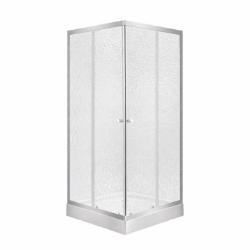 Lidz Wawel SC80x80.SAT.LOW.FR Душова кабіна квадратна, скло Frost 4 мм + Lidz Душовий піддон KAPIELKA ST80x80х14