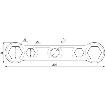 Ключ монтажу футорок CRISTAL NR-1015