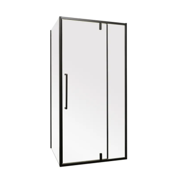 Душова кабіна без піддону Mixxus Premium BEVEL SC01-100x80x195-TR Black прозоре скло 6мм (MI6870)