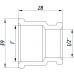 Муфта редукційна 1″х1/2″ВВ нержавіюча SM531S OPTIMUM
