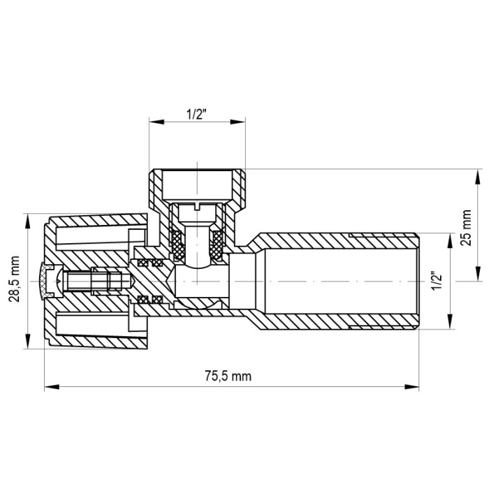 Кран кульовий Koer 1/2x1/2 (KR.511) (KR0101) Кран кульовий Koer 1/2x1/2 (KR.511) (KR0101)
