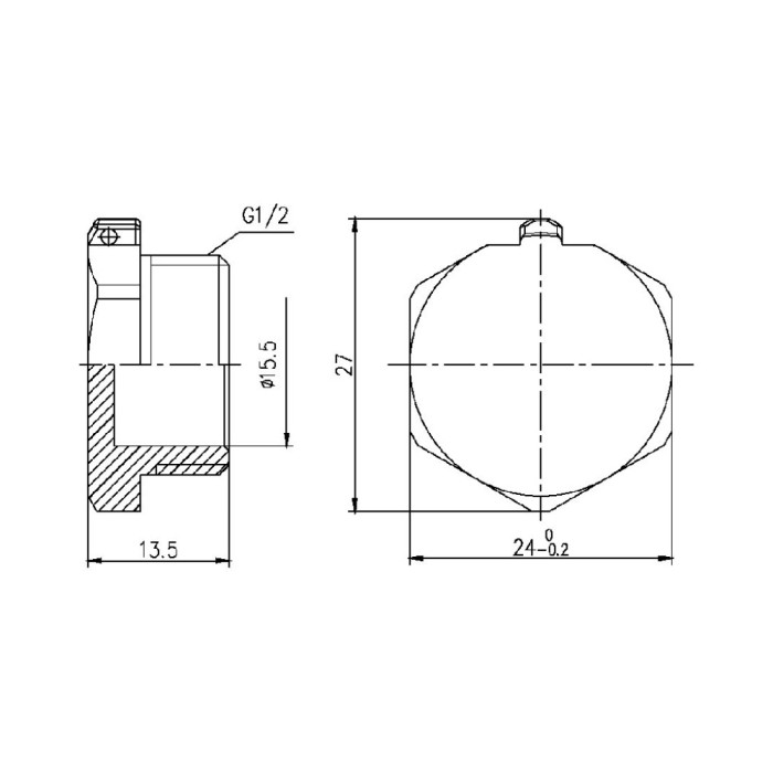 Заглушка Thermo Alliance Forte 1/2" ЗР SF35315 Заглушка Thermo Alliance Forte 1/2" ЗР SF35315