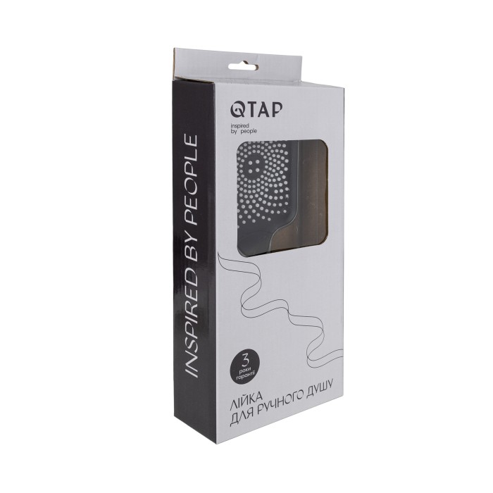 Qtap Rucni Лійка для ручного душу 145x90 мм прямокутна QTRUCA145S1GRP Graphite Qtap Rucni Лійка для ручного душу 145x90 мм прямокутна QTRUCA145S1GRP Graphite