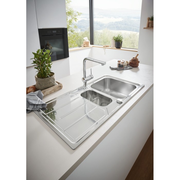 Змішувач для кухні з висувним виливом Grohe Minta (32168000) Змішувач для кухні з висувним виливом Grohe Minta (32168000)