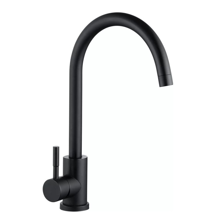 Змішувач для кухні WEZER EKO4A-01-BLACK чорного кольору Змішувач для кухні WEZER EKO4A-01-BLACK чорного кольору