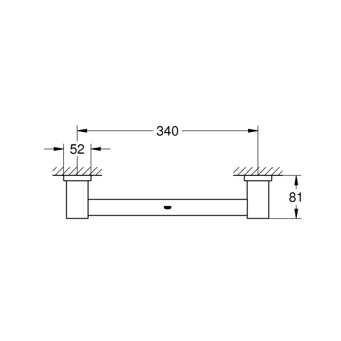 Поручень для ванної Grohe Essentials Cube New (40514001) Поручень для ванної Grohe Essentials Cube New (40514001)