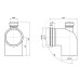 Коліно каналізаційне з відводом TA Sewage 50х110х110, 90° (вгору)
