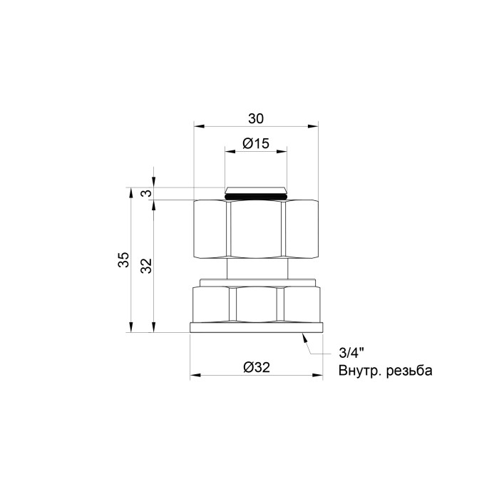Перехідник обтискний Thermo Alliance Standart 20х3/4" ВР SD153W2020 Перехідник обтискний Thermo Alliance Standart 20х3/4" ВР SD153W2020