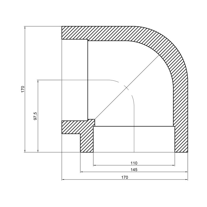 Кутик PPR Thermo Alliance 110, 90° Кутик PPR Thermo Alliance 110, 90°