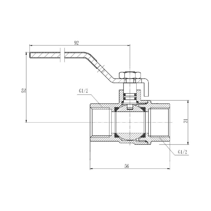 Кран кульовий Thermo Alliance Forte 1/2" ВР для газа (ручка) SF600G15 Кран кульовий Thermo Alliance Forte 1/2" ВР для газа (ручка) SF600G15