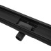 IT02-FT24/700 BG ITAL Душовий трап 700 мм,ЗАГАРТОВ. СКЛО,комбін.затвор, Black Glass (блістер) {5/1}