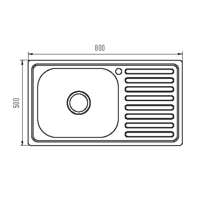 Мийка кухонна Zerix Z8050L-08-180MD (micro decor) (ZS0596) Мийка кухонна Zerix Z8050L-08-180MD (micro decor) (ZS0596)