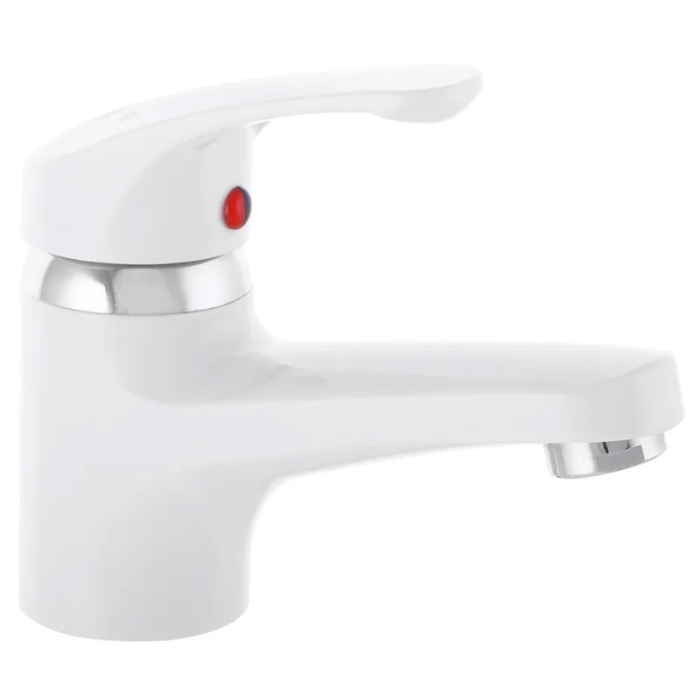 Змішувач для умивальника Plamix Afina-001 White (без підведення) (PM0684) Змішувач для умивальника Plamix Afina-001 White (без підведення) (PM0684)