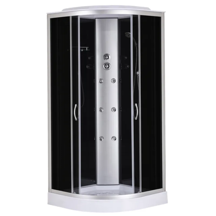 Бокс душовий з гідромасажем Mixxus STRONG SBH02-90x90x215-GR SATIN низький піддон (MI6891) Бокс душовий з гідромасажем Mixxus STRONG SBH02-90x90x215-GR SATIN низький піддон (MI6891)