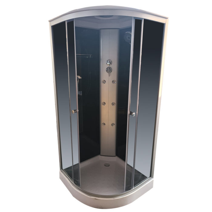 Бокс душовий з гідромасажем Mixxus STRONG SBH02-90x90x215-GR SATIN низький піддон (MI6891) Бокс душовий з гідромасажем Mixxus STRONG SBH02-90x90x215-GR SATIN низький піддон (MI6891)