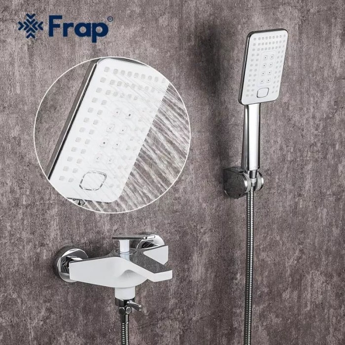 Змішувач для ванни Frap F3258, білий/хром Змішувач для ванни Frap F3258, білий/хром