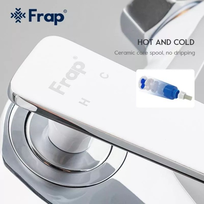 Змішувач для ванни Frap F3258, білий/хром Змішувач для ванни Frap F3258, білий/хром
