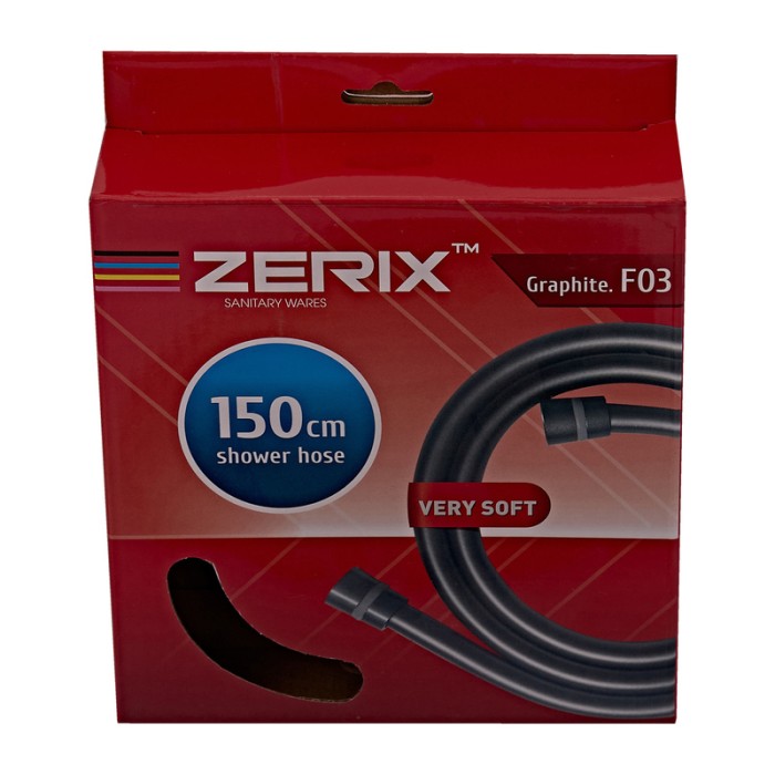 Шланг для душу Zerix Graphite.F03 150 см силіконовий (колір графіт) (ZX5568) Шланг для душу Zerix Graphite.F03 150 см силіконовий (колір графіт) (ZX5568)