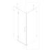 Бічна стінка до кабіни Koer SR SW04-90x200-TR-07 прозоре скло Easy Clean 10мм, графіт (KR5391)