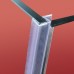 Бічна стінка до кабіни Koer SR SW04-90x200-TR-07 прозоре скло Easy Clean 10мм, графіт (KR5391)