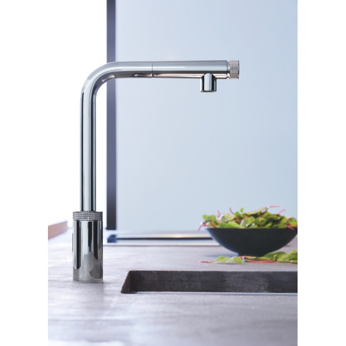 Змішувач для кухні з висувним виливом Grohe Eurosmart New (31613000) Змішувач для кухні з висувним виливом Grohe Eurosmart New (31613000)