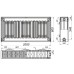 Радіатор сталевий 22/600х2000 бок QUEEN THERM (KORAD)