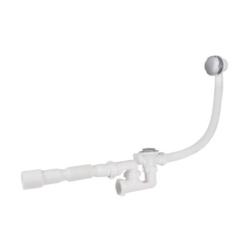 Сифон для ванни Lidz (WHI) 60 03 V002 01 з ревізією (вихід 50 мм)