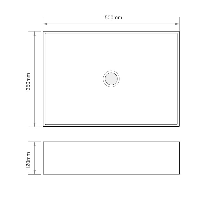 Раковина накладна Mixxus Premium QUADRO-0104 500х350х120mm (MP6515) Раковина накладна Mixxus Premium QUADRO-0104 500х350х120mm (MP6515)