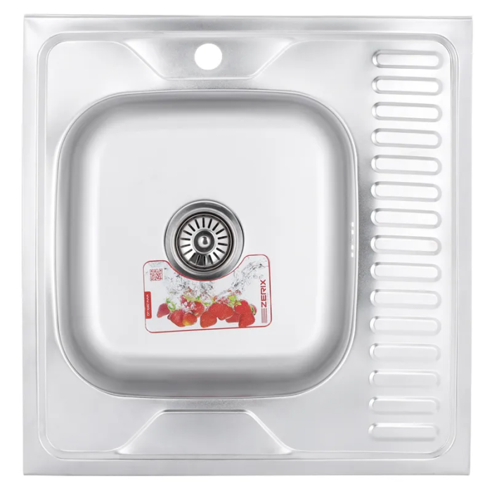 Мийка кухонна Zerix Z6060L-06-160E (Satin) (ZM0568) Мийка кухонна Zerix Z6060L-06-160E (Satin) (ZM0568)