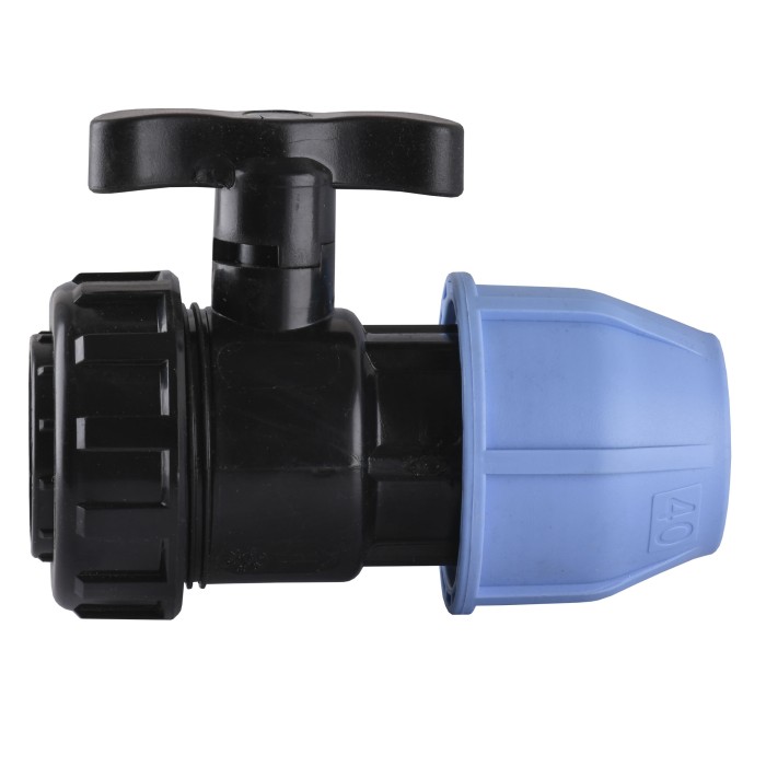 Кран кульовий ПНД Vsplast 40*1 1/4 '' ВР 6002 Кран кульовий ПНД Vsplast 40*1 1/4 '' ВР 6002