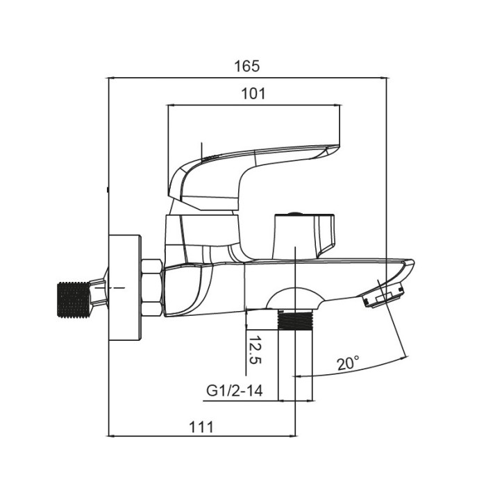 Змішувач для ванни з коротким виливом Koer KB-40008-01 (Колір хром) (KR3472) Змішувач для ванни з коротким виливом Koer KB-40008-01 (Колір хром) (KR3472)