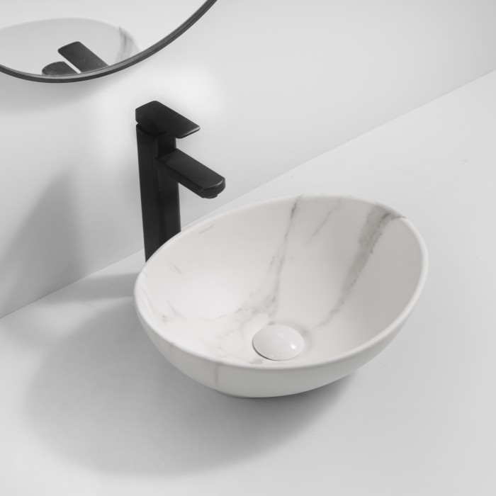 Раковина накладна MIXXUS PREMIUM ELLIPSE-0108 MARBLE 400х330х145mm (MP6526) Раковина накладна MIXXUS PREMIUM ELLIPSE-0108 MARBLE 400х330х145mm (MP6526)